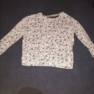 Hollister long sleeved black and white sweater